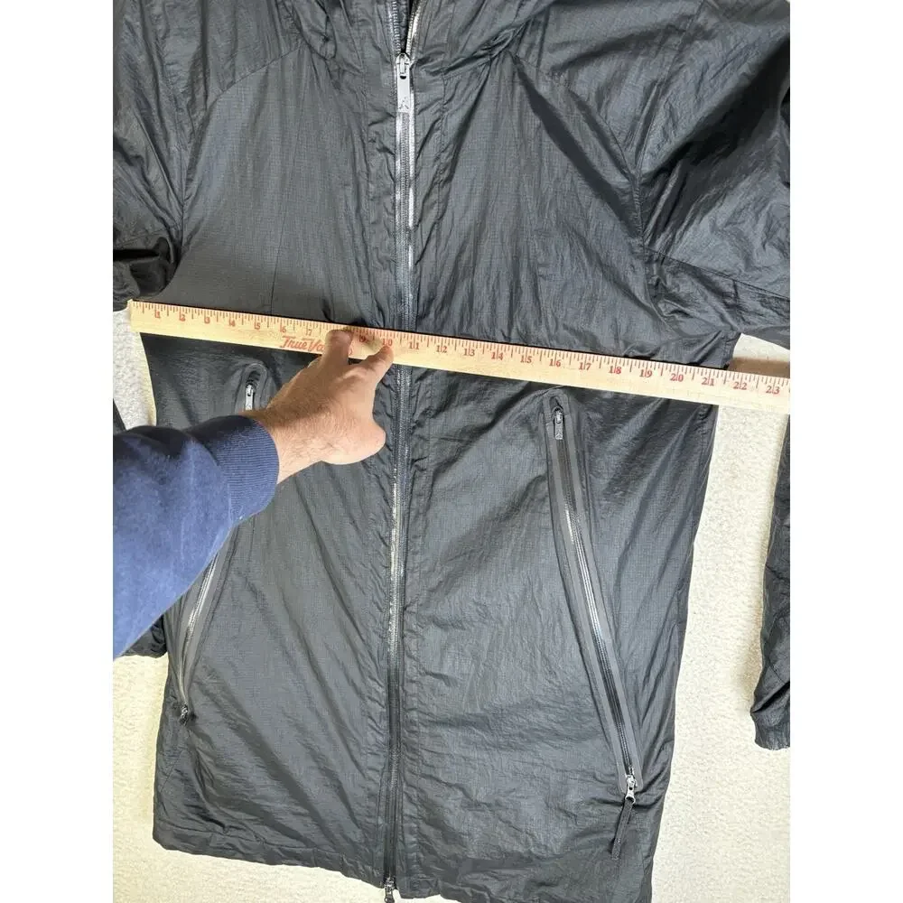Nike Air Jordan Parka Jacket Mens Small Black Fly Hooded Primaloft Insulated Zip